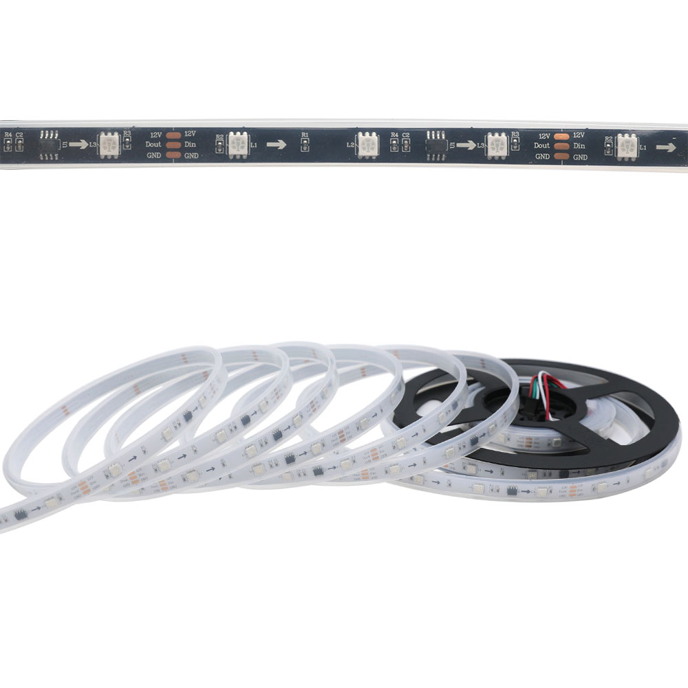 WS2811 DC12V 150LEDs Programmable LED Strip Lights, Addressable Digital Full Color Chasing Flexible LED Strips, Outdoor Waterproof Optional, 5m/16.4ft Per Reel By Sale WS2811 DC12V 150LEDs Programmable LED Strip Lights, Addressable Digital Full Color Chasing Flexible LED Strips, Outdoor Waterproof Optional, 5m/16.4ft Per Reel By Sale